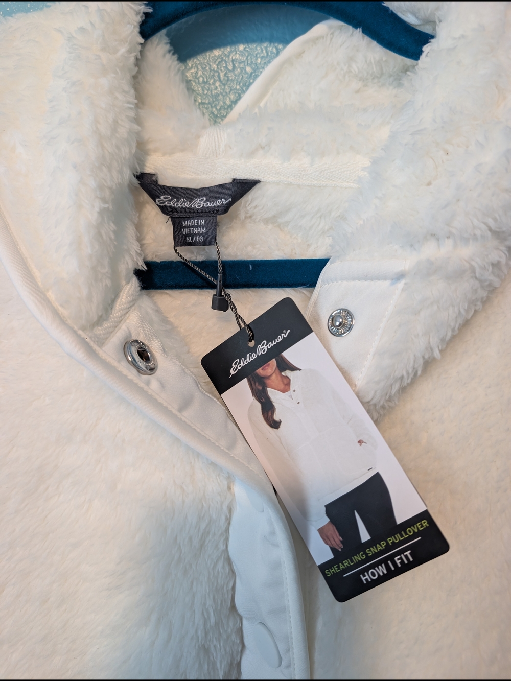 Eddie Bauer Sherling Snap Pullover Hoodie - Picture 2 of 8